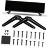 IMIKEYA 2 pezzi Supporto TV con base antiscivolo gambe in plastica resistente per tavolo supporto fisso con viti per TV LCD a LED
