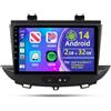 Faozhuo Android 14 Autoradio per Opel Grandland X Crossland x 2016-2020 con Carplay Android Auto, 9 pollici HD TouchScreen Schermo Navigatore con Bluetooth WiFi GPS RDS FM Schermo diviso(8+128GB 8Core)