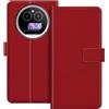 ESACMOT Custodia Portafoglio in Pelle Compatibile con IIIF150 Action A5 Pro Flip Cover con Porta Carte e Supporto, Chiusura Magnetica, Custodia Folio Antiurto (Rosso)
