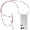 Paekear Custodia per Cellulare con Corda per Samsung Galaxy S25 Ultra Case, Liquido Sabbie Mobili Bumper TPU Cover con Collana Practical Stylish/Necklace Cordoncino Cordino Tracolla, Argento