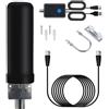 Agwuoetr Ricevitore TV per Antenna Terrestre Tipo Barile HD DTMB DVB-B2 ATSC per Interni Ed Esterni 1 Set