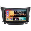 UHSFRA Autoradio per Hyundai I30 Elantra GT 2012-2016,Android 15 Car Radio 9 pollici IPS Schermo tattile con wireless CarPlay Android Auto Bluetooth WIFI GPS FM RDS Comandi al Volante(H7 8G+128G)