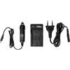 vhbw caricabatterie compatibile con Panasonic NV-DS99, NV-DS990, NV-EX1, NV-EX21, NV-EX3 batterie di fotocamera videocamera DSLR
