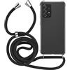 MyGadget Cover per Samsung Galaxy S21 - Custodia con Corda - Case con Cordino Opaca Antiurto con Laccio | Tracolla - Practical Stylish - Nero Camouflage