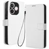 RonRun RonRon Cover Oppo A5 Pro 5G Libro, Flip Custodia Portafoglioin Pelle, Antiurto case per Oppo A5 Pro 5G, bianca