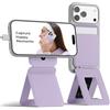 MOFT MOVAS - Treppiede per smartphone, ultra sottile e portatile, pieghevole, in pelle vegana, per magsafe, supporto per cellulare 3 in 1, con supporto magnetico per carte di credito, mini selfie