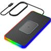 Drivstraw Caricabatteria da auto wireless da 15 W con ricarica rapida per smartphone, cuscinetto in silicone antiscivolo, indicatore luminoso a LED, adattabile, facile da installare, cavo USB incluso, (T-C 100