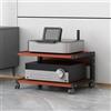 Leaceuv Mobile Stereo Hi fi Rack Hifi,Mobili Giradischi,Supporto Multimediale AV con Ruote,Scaffale Piccolo a 2 livelli,Ripiani Portaoggetti in Legno,per Soggiorno,Sala giochi,Centro di intrattenimento(Teak,5