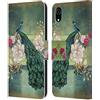 Head Case Designs Licenza Ufficiale Jena DellaGrottaglia Pavone Animali Custodia Portafoglio in Pelle Compatibile con Apple iPhone XR