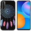 HopMore Compatibile con Cover Huawei P Smart 2021 Nero Silicone Morbide Disegni Custodie Psmart 2021 Bella Custodia Antiurto Gomma Case Morbido Caso Gel AntiGraffio - Cacciatore di Sogni