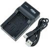 vhbw caricatore USB-C compatibile con Panasonic HDC-HS80, HDC-HS60, HDC-SDX1, HDC-SD99 camera - Base di carica + cavo USB-C + spia di carica