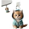 Lieawy Tappo Antipolvere,Protezione Porta Ricarica con Charm Gatto | Adorabile Ciondolo Tappo Antipolvere per Telefono con Copertura per Ricarica Tipo-C e USB C