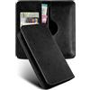 MoEx Custodia per Cellulare per LG G7 ThinQ / G7 Fit, Custodia Protettiva in Pelle vegana, Custodia a Portafoglio con Protezione a 360 Gradi, Custodia per Cellulare, Nero