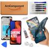 AmComponent - display di ricambio per SAMSUNG GALAXY A20S SM-A207 schermo LCD + vetro touch screen + frame | Componente di ricambio con luminosità intensa e risposta al tocco reattiva
