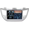 BXLIYER Android 15 IPS Autoradio Per Hyun-dai Tucson (2014-2018) - 2G+64G - Senza fili CarPlay + Android Auto - GRATUITI Camera - DAB Volante WiFi Fast-Boot DSP Split-Screen - 9 Pollici 2 Din Argento