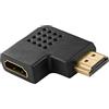 POPPSTAR Adattatore angolare HDMI tipo A, 270°, spina/presa 19 pin, Full HD, audio/video, contatti in oro 24K