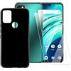ESACMOT Custodia TPU Stampata + 2 Pellicole in Vetro Temperato Compatibili con Umidigi A9 Pro, Cover Artistica Slim Antigraffio Antishock, Protezione Totale