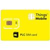 Things Mobile Scheda SIM per PLC -Things Mobile - con copertura globale e rete multi-operatore GSM/2G/3G/4G LTE, senza costi fissi, senza scadenza, con tariffe competitive e con 10 € di credito incluso