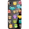 Mixroom - Cover Custodia Case In TPU Silicone Morbida Sfondo Trasparente Per Huawei P30 Lite Fantasia Famiglia Di Gufetti T462