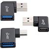 NFHK 3 pz/lotto Angolo 90 Gradi USB 3.1 Tipo C Maschio Femmina a USB3.0 Tipo A Femmina OTG Dati 10 Gbps Adattatore