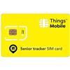Things Mobile Scheda SIM per localizzatore GPS di Senior -Things Mobile - con copertura globale e rete multi-operatore GSM/2G/3G/4G, senza costi fissi. 10€ di credito Incluso