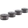 Frefgikty 4 piedini in alluminio da 40 x 20 mm, per altoparlanti HIFI AMP, supporto di isolamento per giradischi (nero)