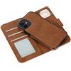 ZORSOME Custodia a portafoglio per iPhone 12 Pro, chiusura magnetica staccabile in pelle PU, custodia a portafoglio per iPhone 12 Pro [slot per schede] [cinturino da polso], marrone