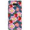 dakanna Custodia compatibile con [LG K50S] in silicone flessibile, disegno [fragole e peonie ad acquerello], colore [fondo trasparente] cover case cover in gel TPU per smartphone