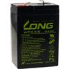 akku-net Batteria al piombo Kung Long WP4.5-6 in alternativa a FIAMM tipo FG10451, 6V, Lead-Acid