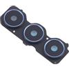 Generico Ricambio compatibile con Samsung Galaxy M35 5G SM-M356B M356B vetro posteriore vetrino scocca lente obbiettivo + Cornice RING rear fotocamera BACK camera (Blu)