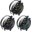 Ruentech Custodia compatibile con Xiaomi Watch 2, con pellicola protettiva antigraffio per lo schermo, protezione rigida PC per Xiaomi Watch 2, accessorio smartwatch (confezione da 3 B)