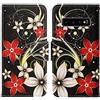 AIFILLE Cover a Portafoglio per Samsung Galaxy S10+ Nero Libro Flip Premium Pelle PU Elegante Floreale Rosso Bianca Custodia Compatibile con Samsung S10 Plus Silicone Slim Antiurto Protettiva Bumper