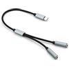 Tuwonwa Adattatore jack per cuffie USB C a 3.5mm, Adattatore USB C a Jack, Sdoppiatore Audio USB-C, adattatore audio 3,5mm Universale, Compatibile con la maggior parte di smartphone