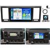 Surakey 4G+64G Android 14 Autoradio per VW T6 Transporter Multivan 2016-2022 con Senza Fili CarPlay Android Auto 9 Pollice Radio con Mirror Link GPS WiFi Bluetooth FM SWC Telecamera per Retromarcia+Microfono