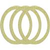 QUARKZMAN 3 Pezzi Anello Adattatore Magnetica, Kit di Conversione Universale per Caricabatterie Wireless Magnetica Anello Metallico Scintillante Adesivo per Custodia Telefono, Oro