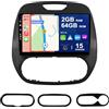 BXLIYER Android 15 IPS Autoradio Per Kaptur Captur (2014-2019) - 2G+64G - Telecamera 0 - 9 Pollici 2 DIN - Supporto WIFI DAB Carplay Split-Screen Volante Android Auto BT5.0 Mirrorlink