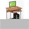 Techly Scrivania Mobile ''Compact'' per Computer Ripiano Tastiera Scorrevole
