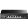 Cudy Switch Gigabit PoE+ 8 Porte con 2 slot SFP Gigabit, GS1008PS2