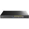 Cudy Switch Gigabit PoE+ 16 Porte con 2 Uplink GBE e 2 Gigabit SFP, GS1018PS2 Nero