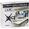 Link BRACCIO A MURO A 3 SNODI PER TV FINO A 25 KG, 50" FINO A VESA 400X400