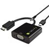 Techly Cavo Convertitore Adattatore da HDMI™ mini C a VGA con Micro USB e Audio