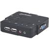 Manhattan KVM Switch 2 Porte USB/Audio Nero