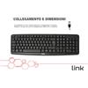 Link KIT TASTIERA ITALIANA 108 TASTI E MOUSE OTTICO CON CAVO USB