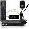 Techly Decoder Ricevitore Digitale Terrestre DVB-T/T2 H.265 HEVC 10bit USB HDMI Scart 180° e Telecomando Universale 2 in 1