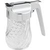 FMprofessional Dispenser Multiuso da Cucina per condimenti, 160 ml, in Vetro e ABS Cromato, per Olio, Aceto, Sale, Zucchero, Spezie, Lavabile in Lavastoviglie, 9x6 cm