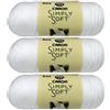 Caron Simply Soft - Confezione da 3 gomitoli di filo morbido #H97003-9701 bianco