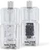 Salter 7605 CLXR - Macina sale e pepe mini, macinino in ceramica diamantata, manuale, macinatura regolabile da fine a grossolana, ideale per caravan, camper e spazi ridotti