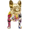 Kare Statuetta decorativa di design Graffiti Dog, multicolore, dipinta a mano, ogni pezzo un pezzo unico, motivo animale, accessorio, soggiorno, decorazione per scaffali, credenze, 15 x 8 x 16 cm