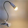 N\A NA NA - Portalampada con morsetto E27, con collo di cigno e interruttore, lampada da tavolo a morsetto, lampada da scrivania, supporto regolabile a 360°, luce da tavolo per letto e lettura notturna