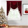 StangH Mantovane natalizie in velluto rosso, lussuose tende oscuranti a cascata, decorazione per teatro, asta, tasca, oscuramento, tende per camera da letto/bagno, larghezza 99 cm, 1 pannello